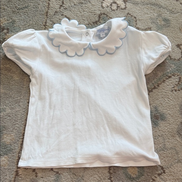 Other - Nella Pima White Kids Shirt with Scalloped Collar 3T